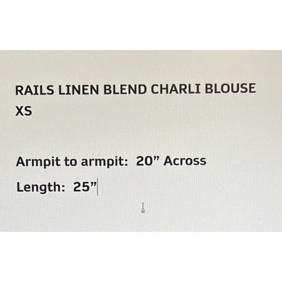 Rails Charli Shirt Merida Stripe Linen Blend Button Shirt Size XS. MSRP $178 - Picture 7 of 7